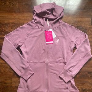 Mauve earth yoga zip up hoodie